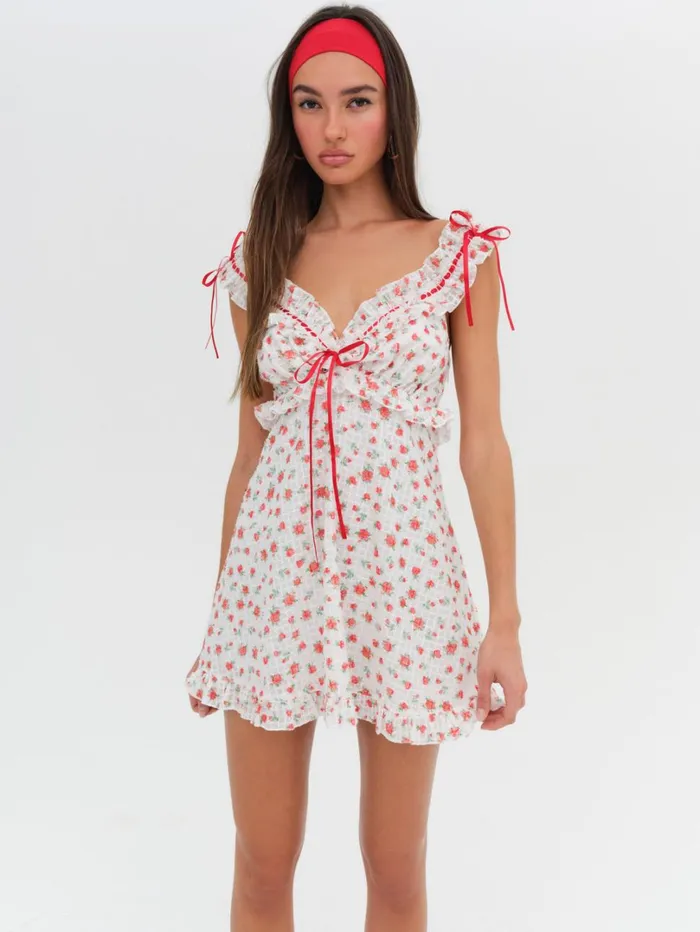Women Gidget Mini Dress Red For Love and Lemons Dresses
