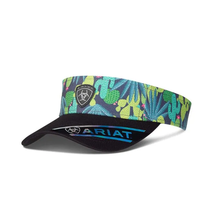 Women Hats and Caps Ariat Cactus Print Visor White