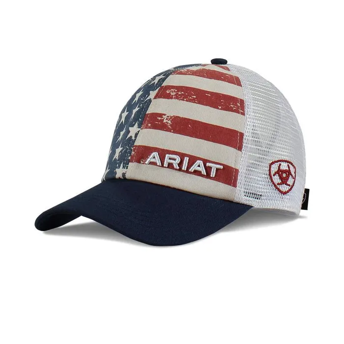 Women Hats and Caps Ariat Flag Print Cap Multi