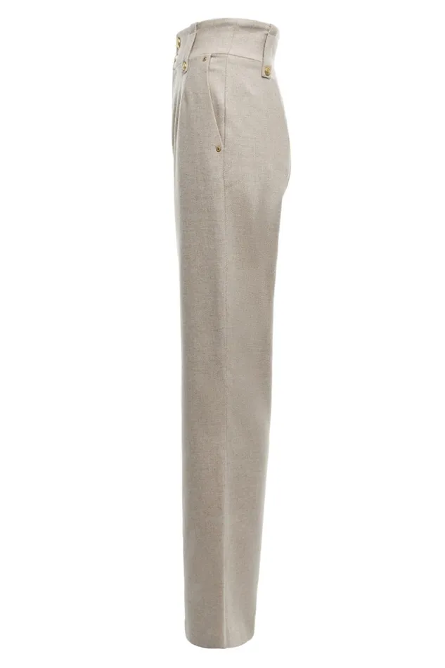 Women High Waisted Straight Trouser Oatmeal Holland Cooper Tailoring Women High Waisted Straight Trouser Oatmeal Holland Cooper Tailoring
