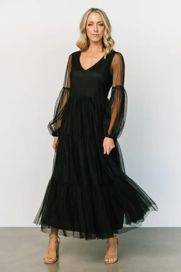 Women Hoffman Tulle Maxi Dress Black Baltic Born Maxi Dresses