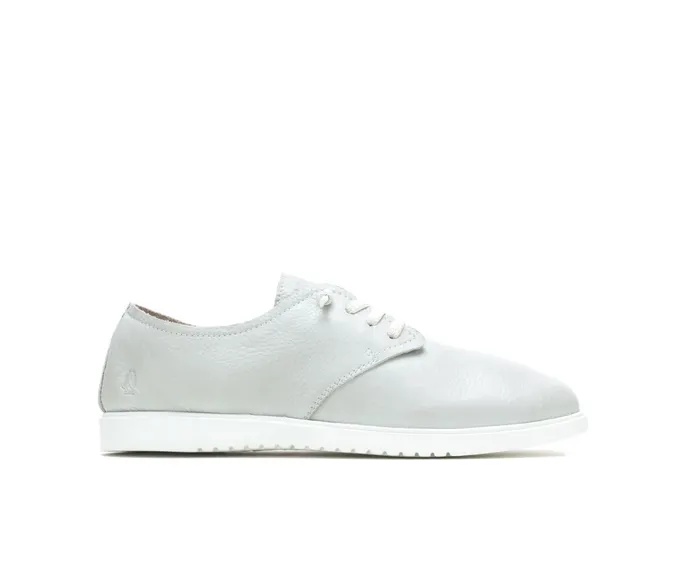 Women Hush Puppies Everyday Lace Up Vapor Grey Leather Sneakers