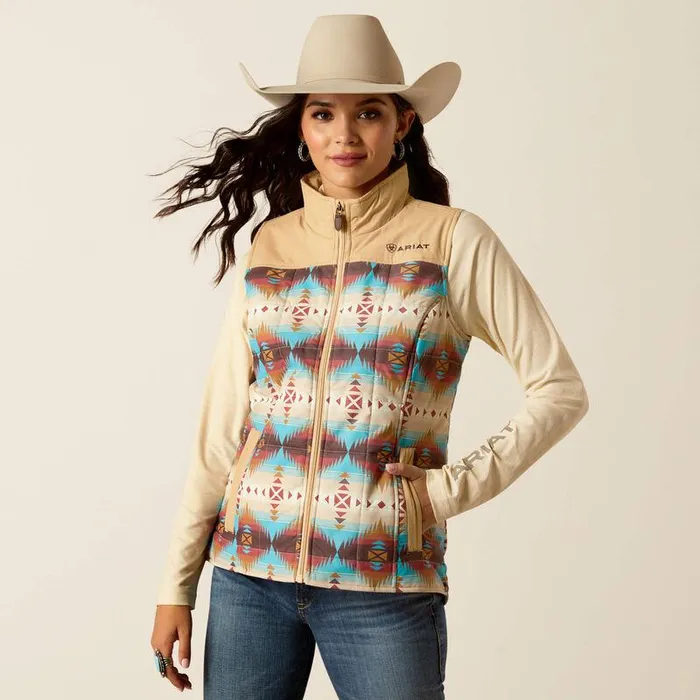 Women Jackets and Vests Ariat Crius Insulated Vest Serrano Southwest Print
