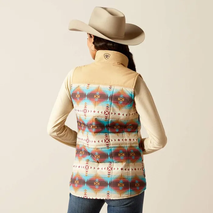 Women Jackets and Vests Ariat Crius Insulated Vest Serrano Southwest Print