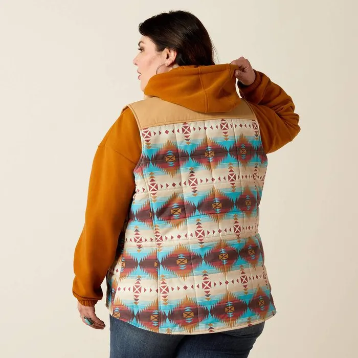 Women Jackets and Vests Ariat Crius Insulated Vest Serrano Southwest Print