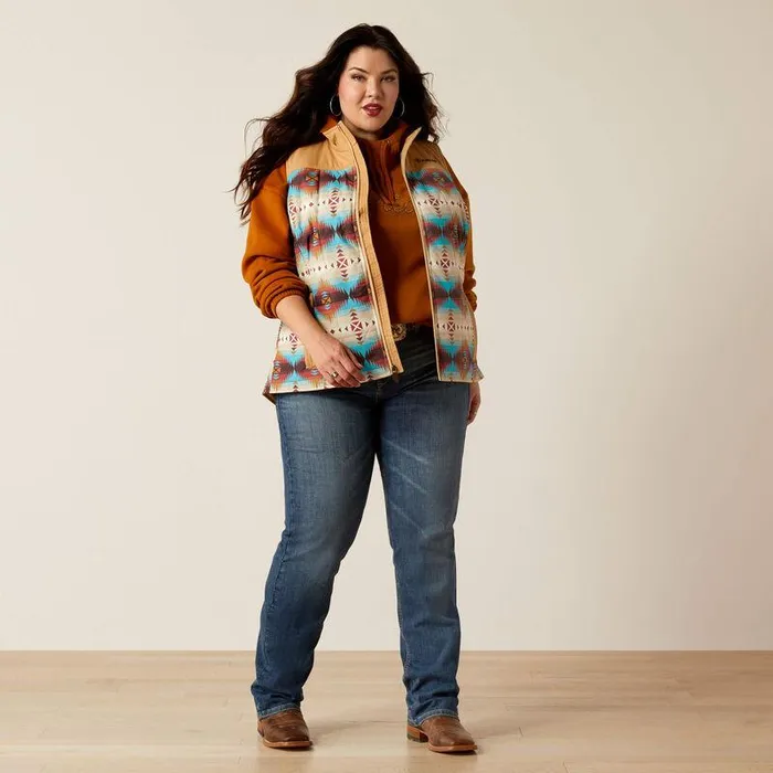 Women Jackets and Vests Ariat Crius Insulated Vest Serrano Southwest Print