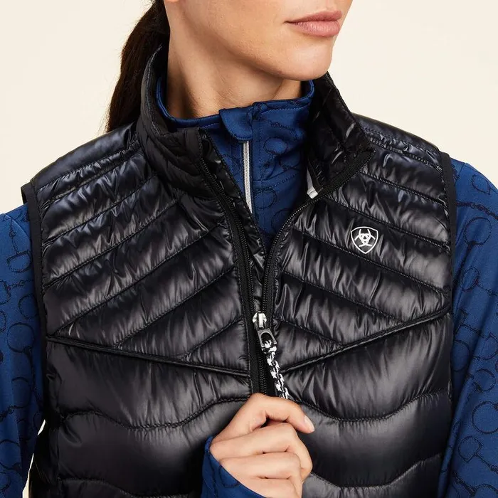 Women Jackets and Vests Ariat Ideal Down Vest Ir Black
