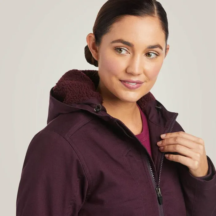 Women Jackets and Vests Ariat Rebar DuraCanvas Insulated Jacket Plum Perfect Women Jackets and Vests Ariat Rebar DuraCanvas Insulated Jacket Plum Perfect