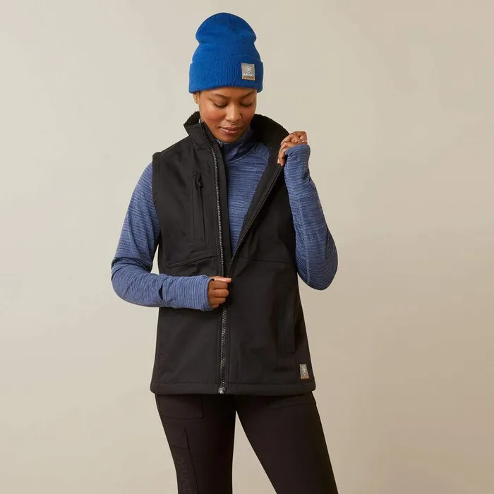 Women Jackets and Vests Ariat Rebar DuraCanvas Insulated Vest Black