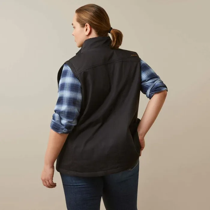 Women Jackets and Vests Ariat Rebar DuraCanvas Insulated Vest Black Women Jackets and Vests Ariat Rebar DuraCanvas Insulated Vest Black