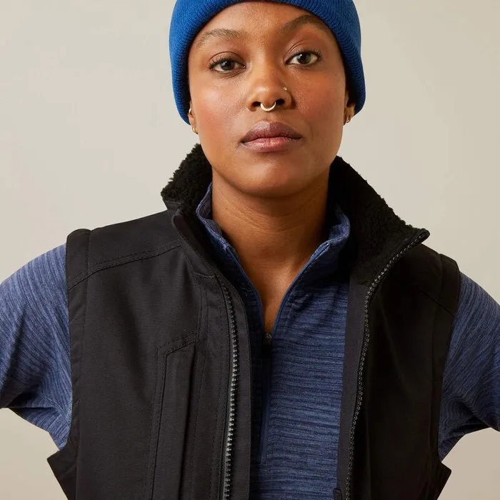 Women Jackets and Vests Ariat Rebar DuraCanvas Insulated Vest Black Women Jackets and Vests Ariat Rebar DuraCanvas Insulated Vest Black