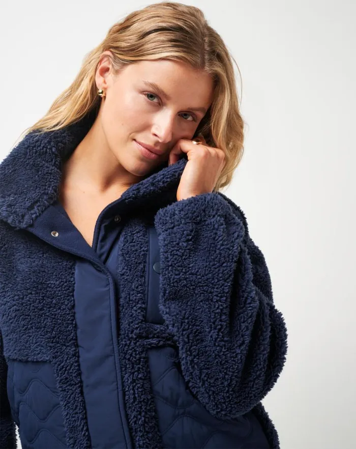 Women Jackets TravisMathew SWEET HEAT FULL ZIP Navy Blazer