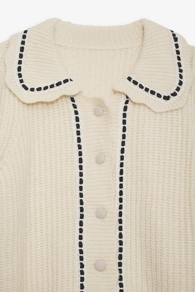 Women Jade Cardigan Neutral For Love and Lemons Knitwear