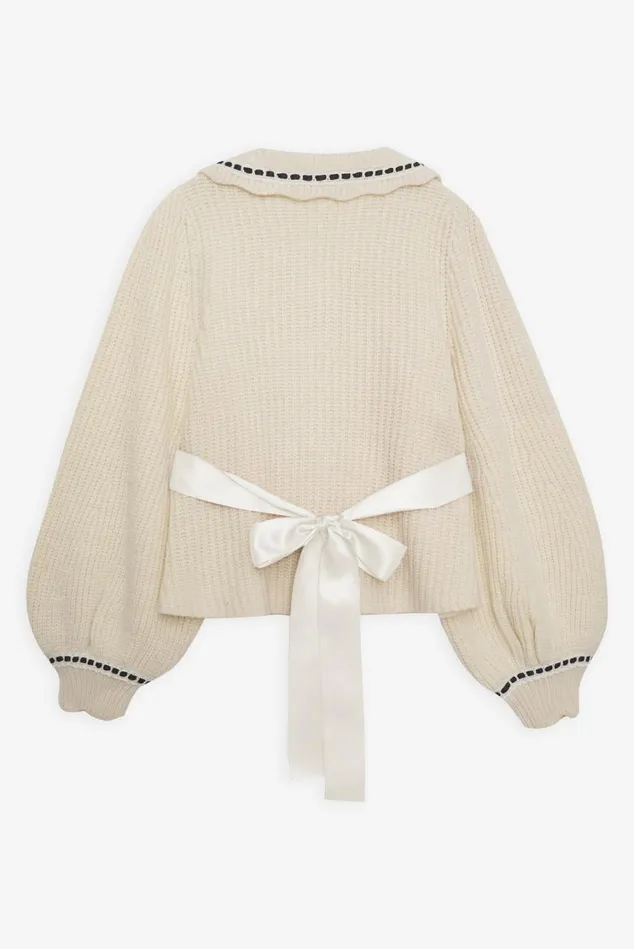 Women Jade Cardigan Neutral For Love and Lemons Knitwear