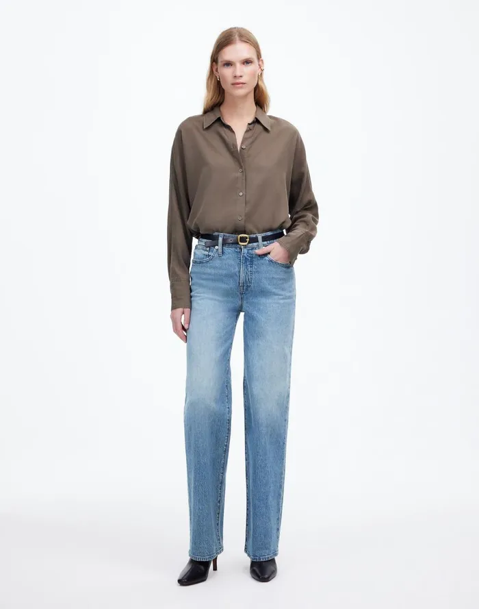 Women Jeans Madewell The Perfect Vintage WideLeg Jean Enmore Wash