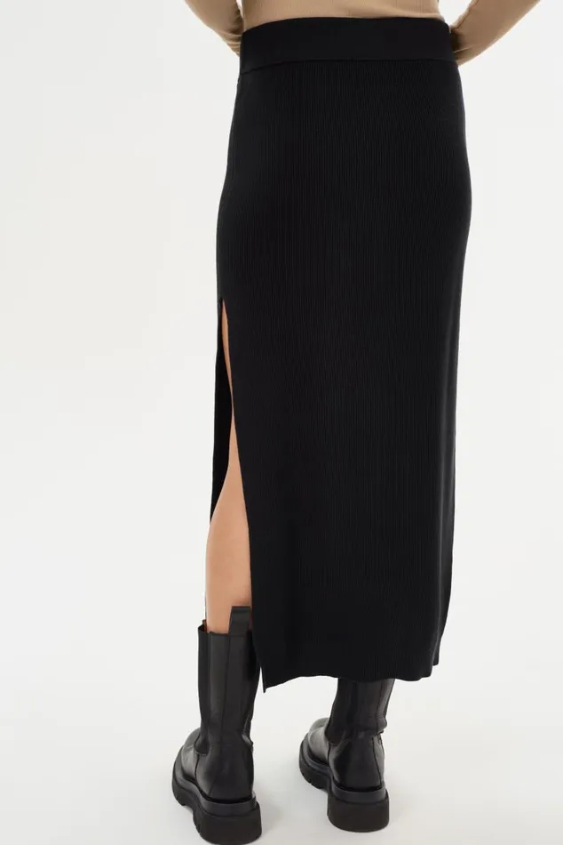 Women JILLIAN Knit Midi Skirt Black LAMARQUE Skirts