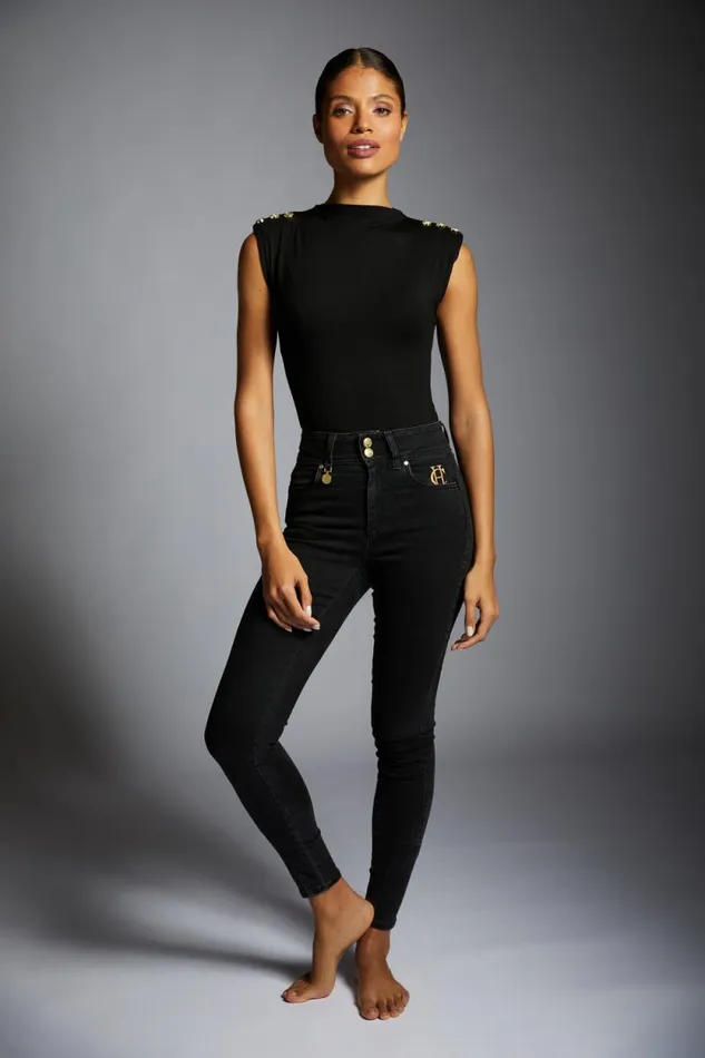 Women Jodhpur Jean Washed Black Holland Cooper Jeans
