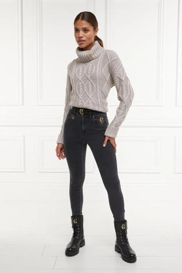 Women Jodhpur Jean Washed Black Holland Cooper Jeans
