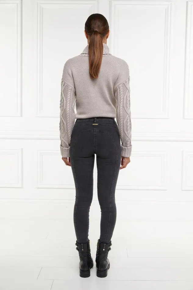 Women Jodhpur Jean Washed Black Holland Cooper Jeans