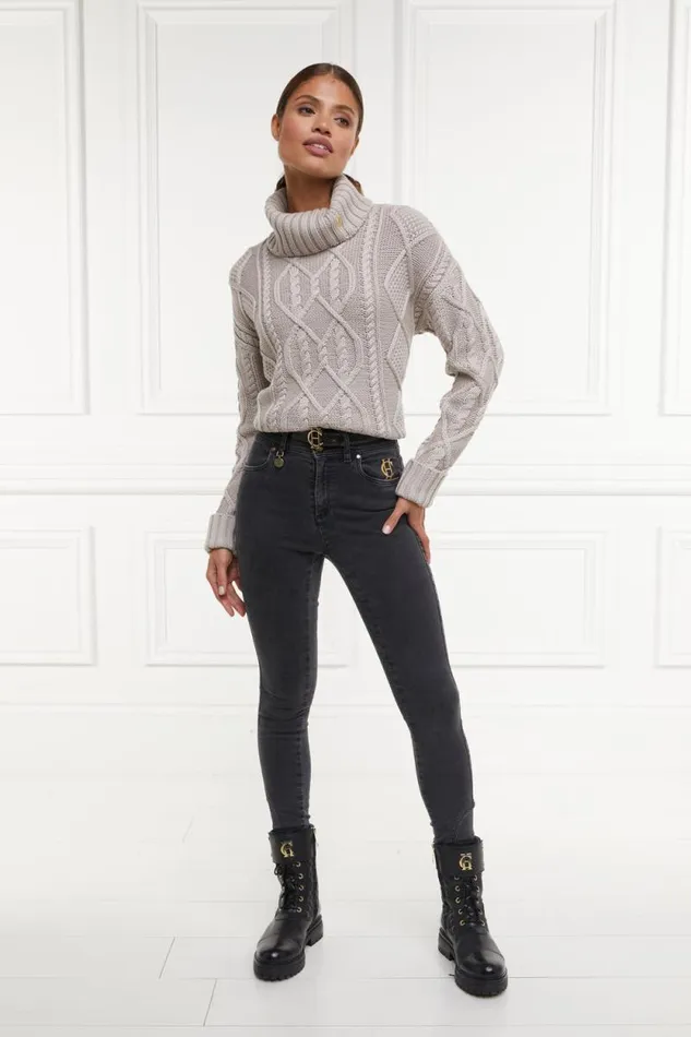 Women Jodhpur Jean Washed Black Holland Cooper Jeans