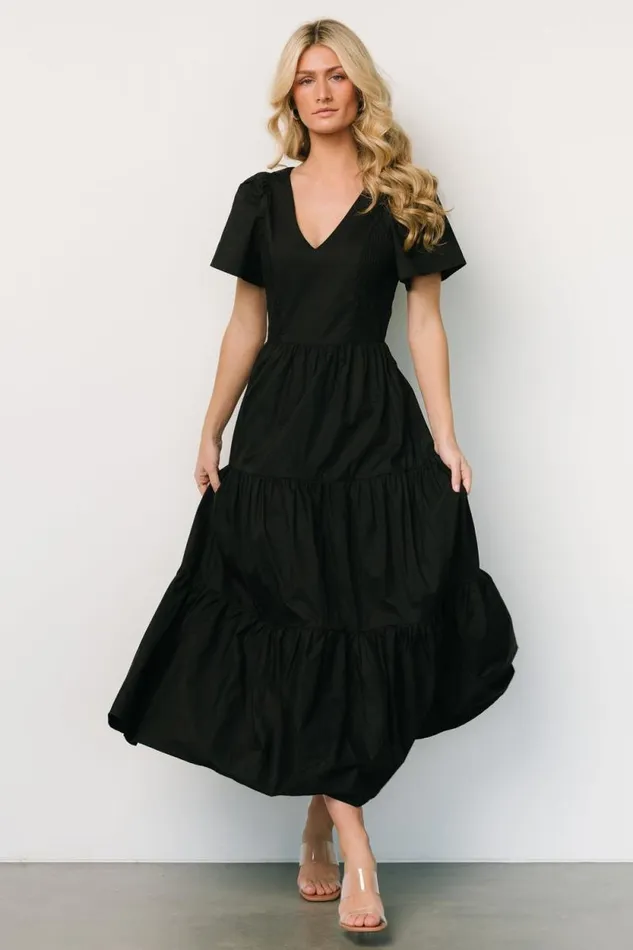 Women Johanne Poplin Dress Black Baltic Born Maxi Dresses