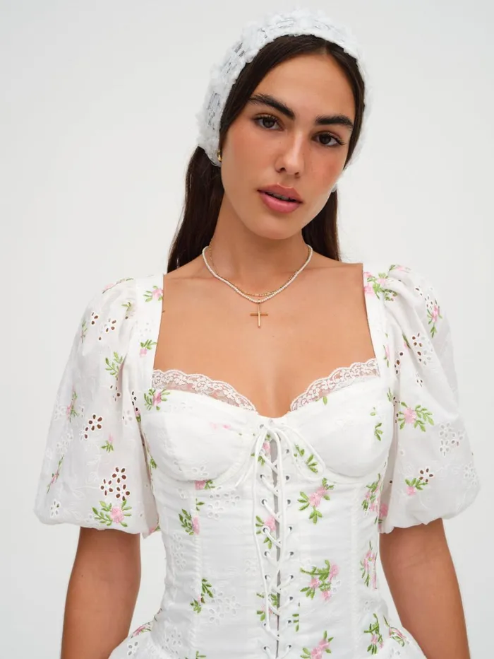 Women Kinsley Mini Dress White For Love and Lemons Dresses