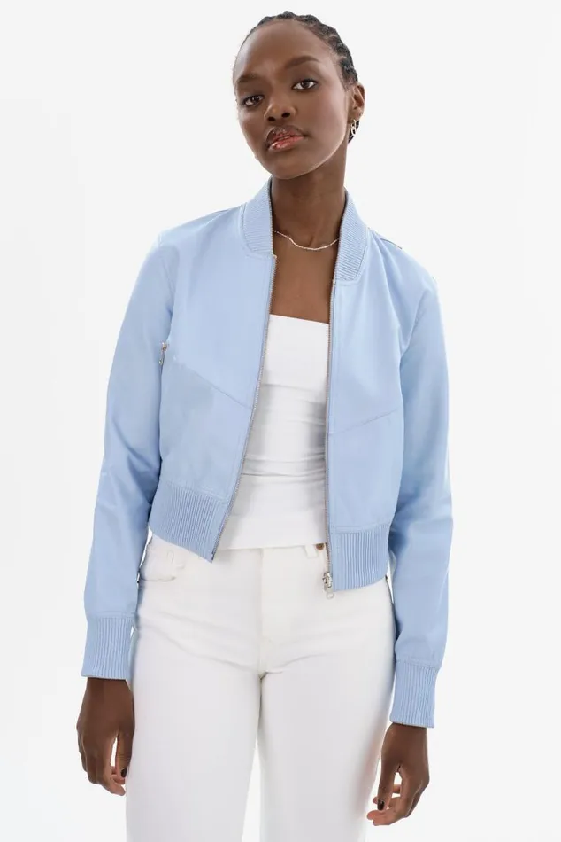 Women KORDELLA Reversible Leather Bomber Jacket Cool Blueblue LAMARQUE Leather Jackets
