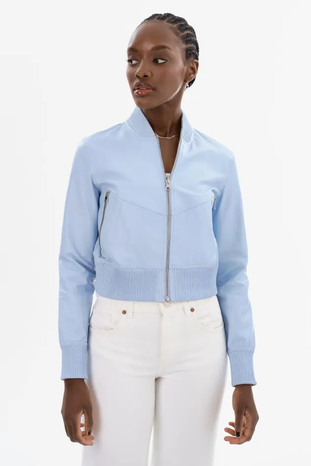 Women KORDELLA Reversible Leather Bomber Jacket Cool Blueblue LAMARQUE Leather Jackets
