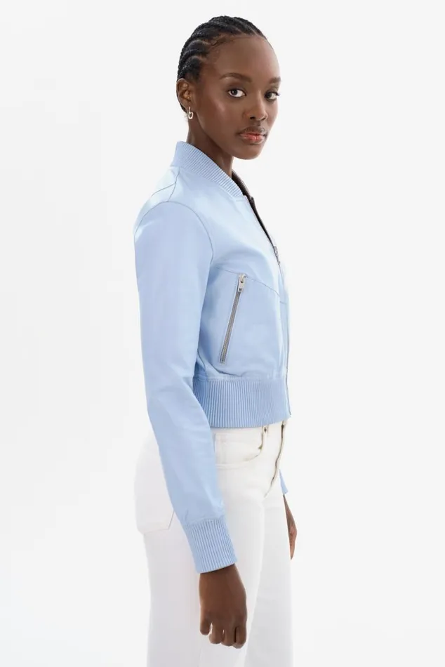 Women KORDELLA Reversible Leather Bomber Jacket Cool Blueblue LAMARQUE Leather Jackets