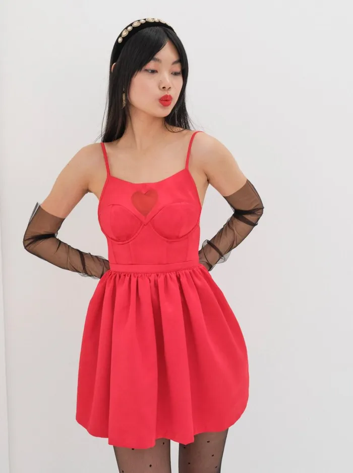 Women Lauren Mini Dress Red For Love and Lemons Dresses