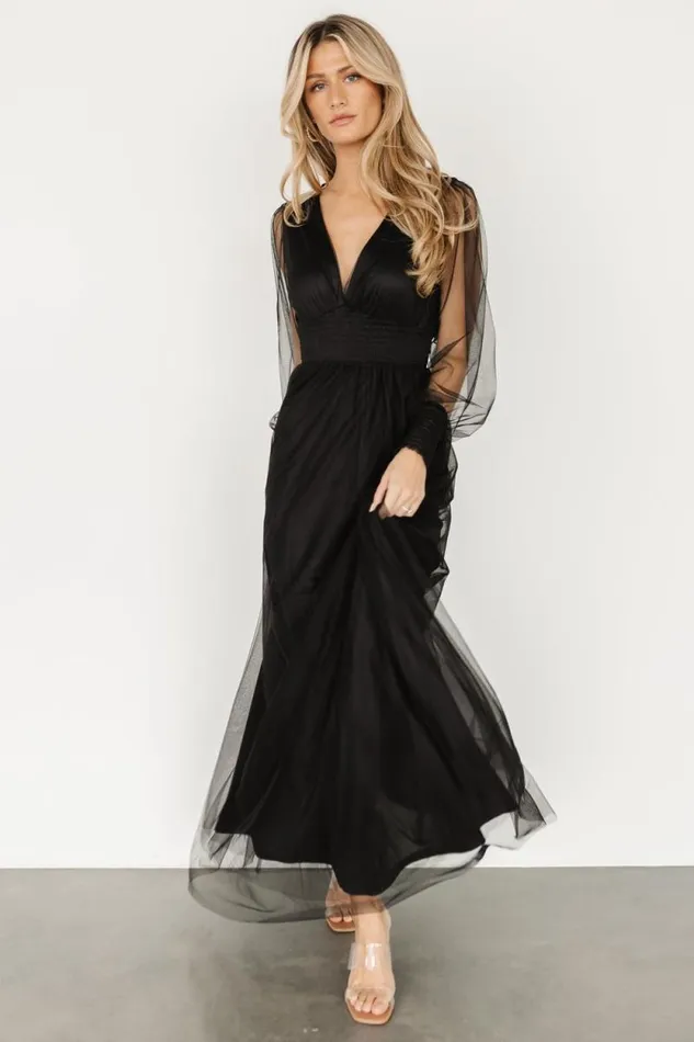 Women Layla Tulle Maxi Dress Black Baltic Born Maxi Dresses