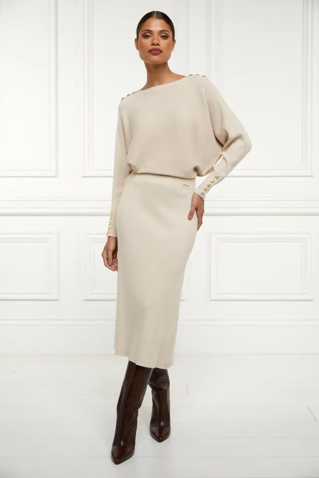 Women Leyla Knitted Skirt Oatmeal Holland Cooper Skirts