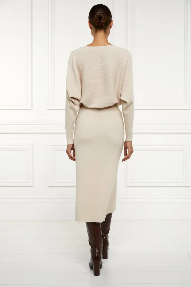 Women Leyla Knitted Skirt Oatmeal Holland Cooper Skirts Women Leyla Knitted Skirt Oatmeal Holland Cooper Skirts