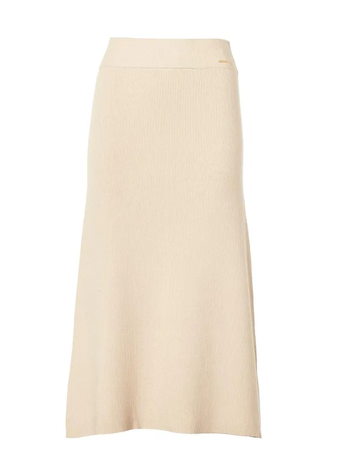 Women Leyla Knitted Skirt Oatmeal Holland Cooper Skirts Women Leyla Knitted Skirt Oatmeal Holland Cooper Skirts