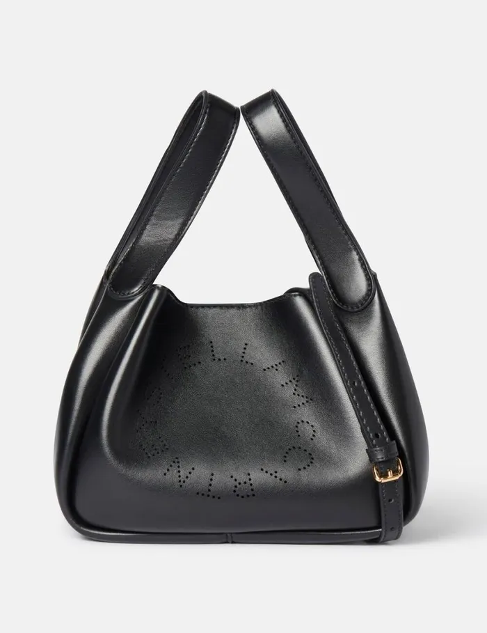 Women Logo Double Top Handle Crossbody Bag Chestnut Brown Stella McCartney Crossbody Bags