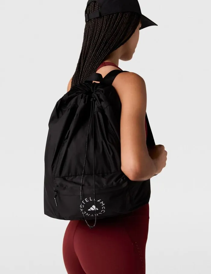 Women Logo Drawstring Gymsack Black Stella McCartney Backpacks Women Logo Drawstring Gymsack Black Stella McCartney Backpacks