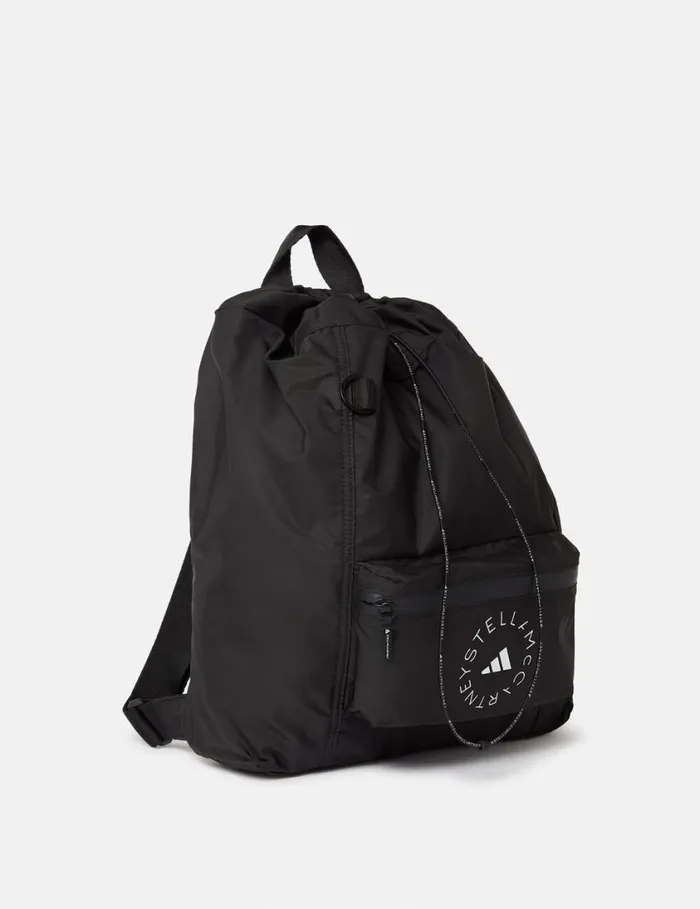 Women Logo Drawstring Gymsack Black Stella McCartney Backpacks Women Logo Drawstring Gymsack Black Stella McCartney Backpacks