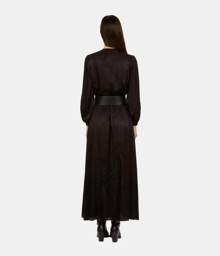 Women Long Black Snakeskin Jacquard Dress THE KOOPLES Dresses and Jumpsuits