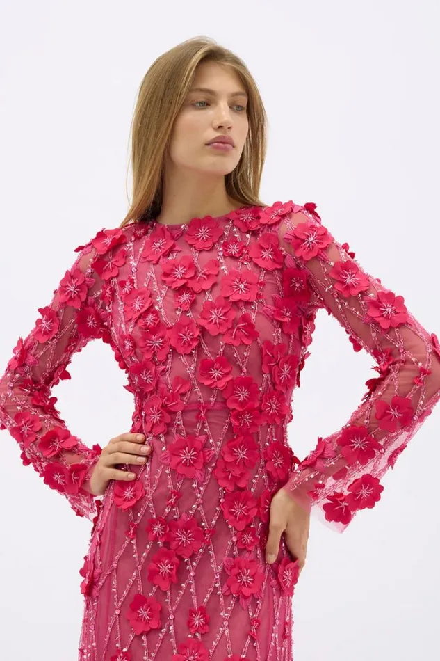 Women Long Sleeve Dresses Rachel Gilbert LANDON GOWN Women Long Sleeve Dresses Rachel Gilbert LANDON GOWN