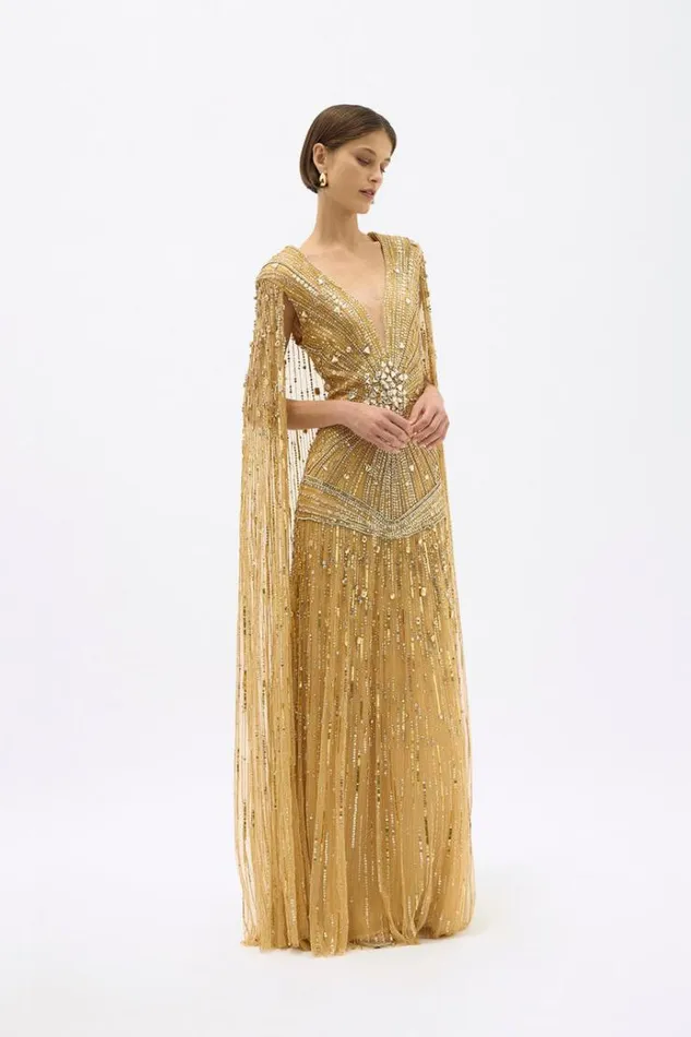 Women Long Sleeve Dresses Rachel Gilbert TAO GOWN