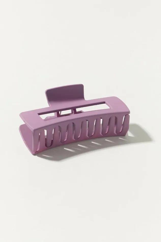 Women Lucky Brand Hair Accessories Open Retangle Claw Lilac