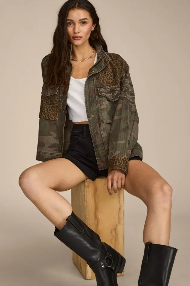 Women Lucky Brand Jackets and Outerwear Patchwork Camo Cropped Jacket Camo Print Mix Women Lucky Brand Jackets and Outerwear Patchwork Camo Cropped Jacket Camo Print Mix