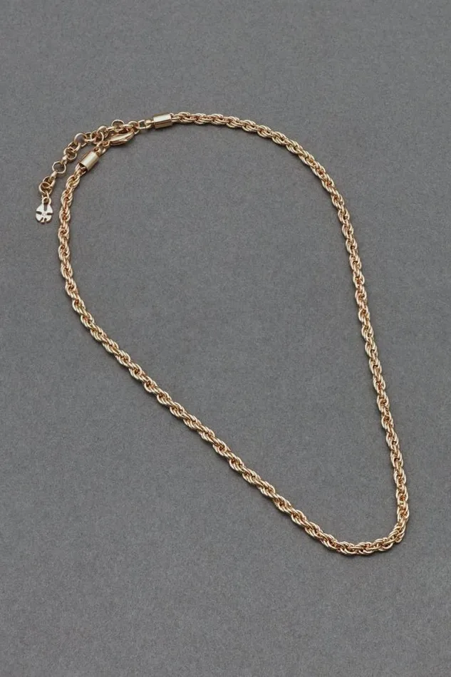 Women Lucky Brand Jewelry Twisted Chain Collar Gold