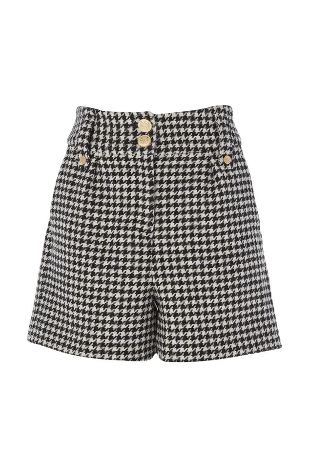 Women Luxe Tailored Short Houndstooth Holland Cooper Tailoring
