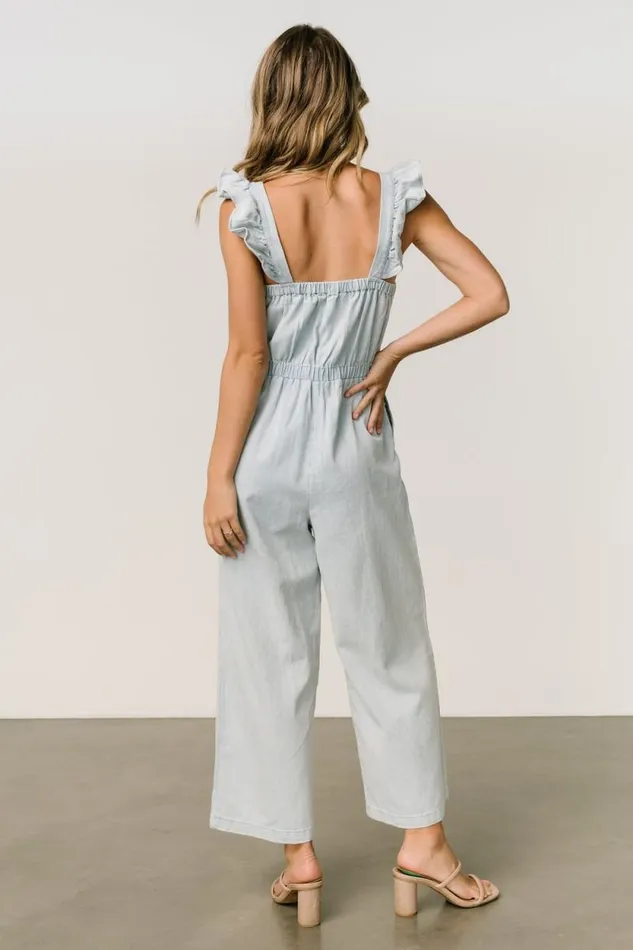 Women Madison Denim Jumpsuit Blue Baltic Born Jumpsuits and Rompers Women Madison Denim Jumpsuit Blue Baltic Born Jumpsuits and Rompers