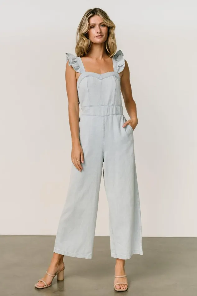 Women Madison Denim Jumpsuit Blue Baltic Born Jumpsuits and Rompers Women Madison Denim Jumpsuit Blue Baltic Born Jumpsuits and Rompers