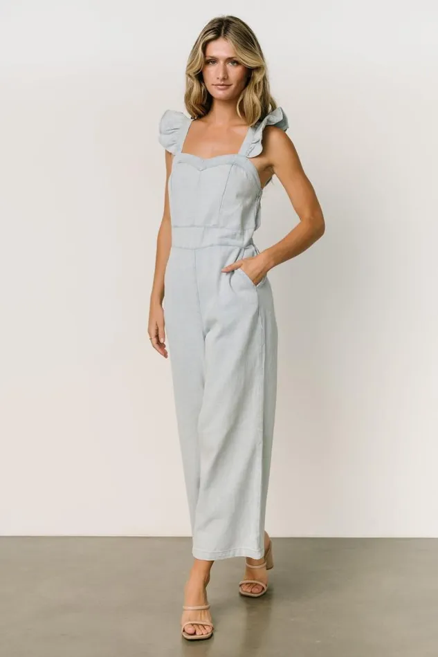 Women Madison Denim Jumpsuit Blue Baltic Born Jumpsuits and Rompers Women Madison Denim Jumpsuit Blue Baltic Born Jumpsuits and Rompers