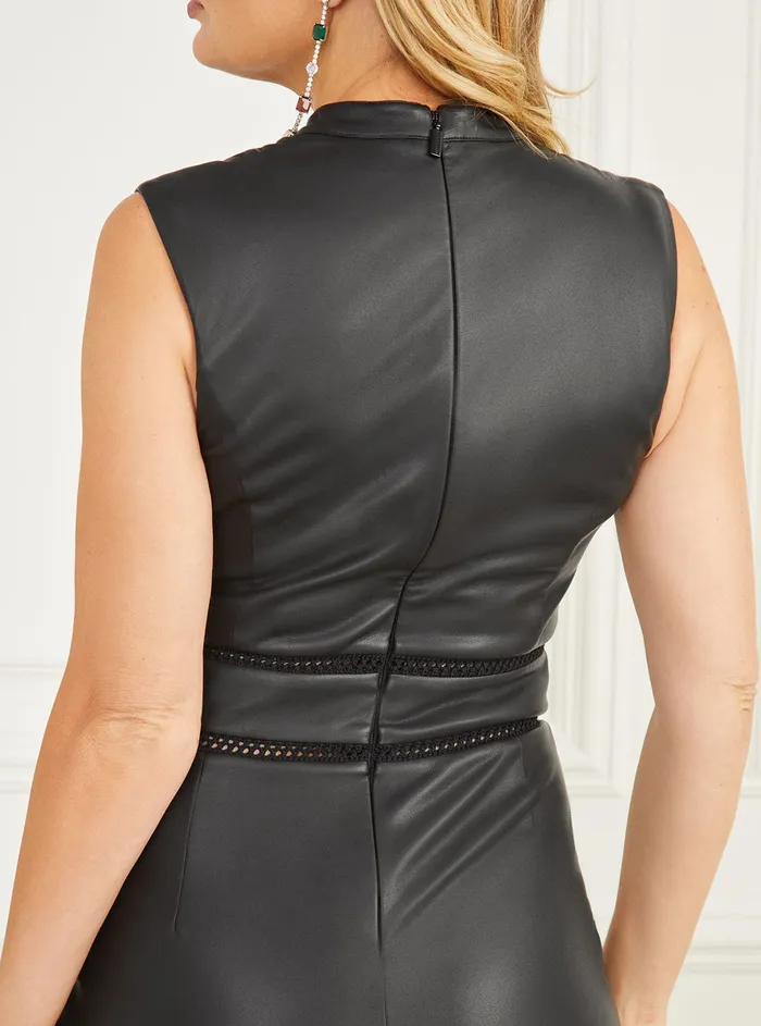 Women Marciano GUESS Marciano Black Hype Faux Leather Mini Dress Women Marciano GUESS Marciano Black Hype Faux Leather Mini Dress