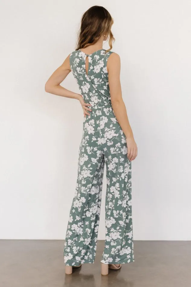 Women Margaux Jumpsuit Dusty Green Ivory Baltic Born Jumpsuits and Rompers Women Margaux Jumpsuit Dusty Green Ivory Baltic Born Jumpsuits and Rompers