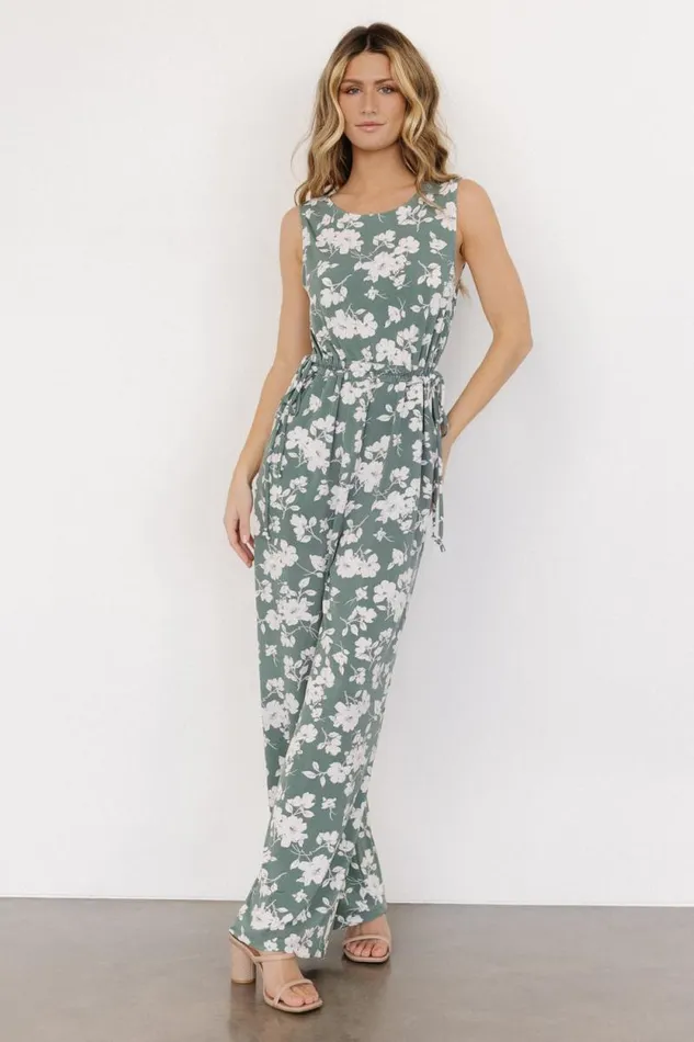 Women Margaux Jumpsuit Dusty Green Ivory Baltic Born Jumpsuits and Rompers Women Margaux Jumpsuit Dusty Green Ivory Baltic Born Jumpsuits and Rompers